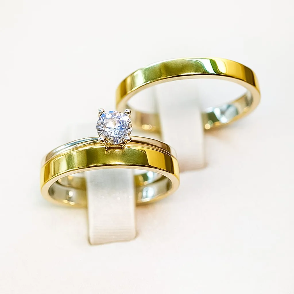 Alianças de Casamento Ouro e Prata WM Joias